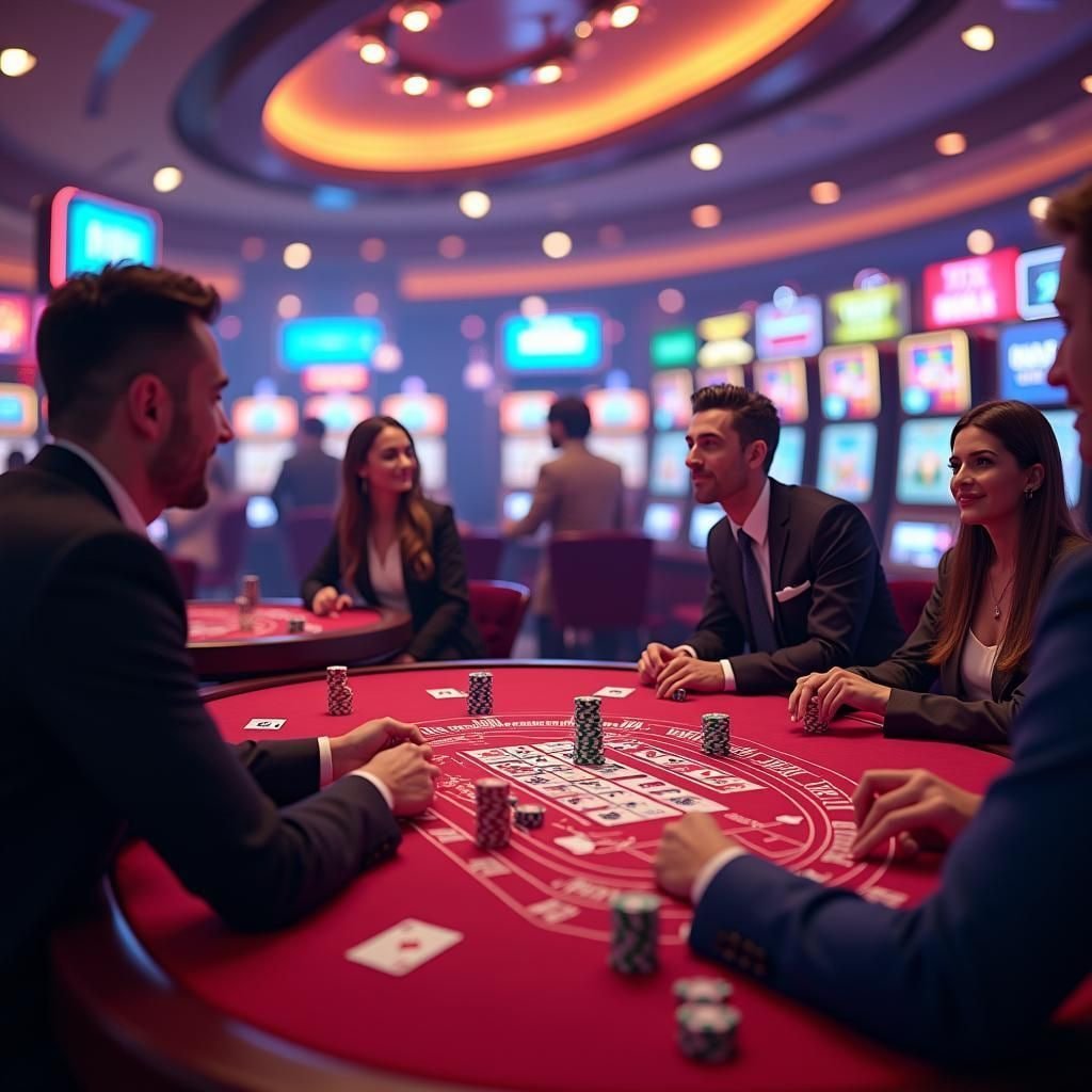 Dealer profesional membagikan kartu Sakong